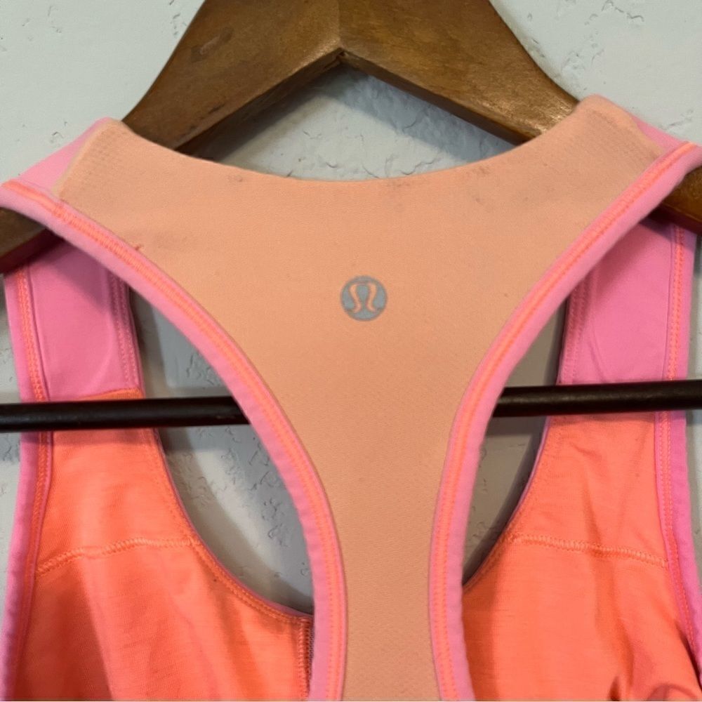Lululemon Coral Pink Fitted Athletic Tank Top - Picture 8 of 10